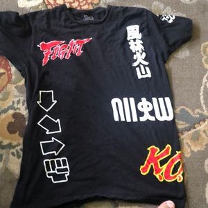 T shirt black street fighter